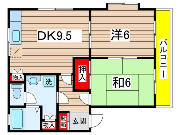 ハイツフラントⅢの物件間取画像